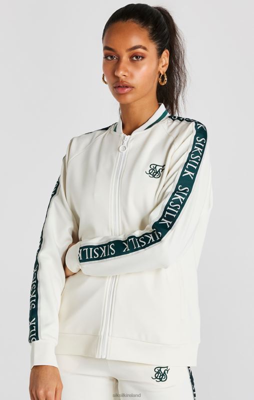 SikSilk Women Ecru Tape Bomber XTFJ89 Apparel