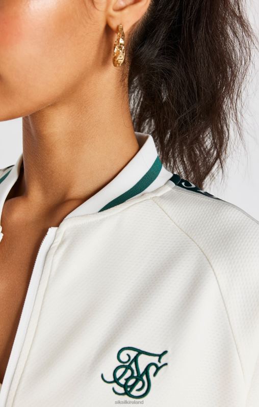 SikSilk Women Ecru Tape Bomber XTFJ89 Apparel