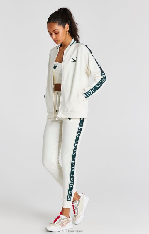 SikSilk Women Ecru Tape Bomber XTFJ89 Apparel