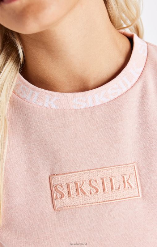 SikSilk Women Pink Crop Sweat XTFJ91 Apparel