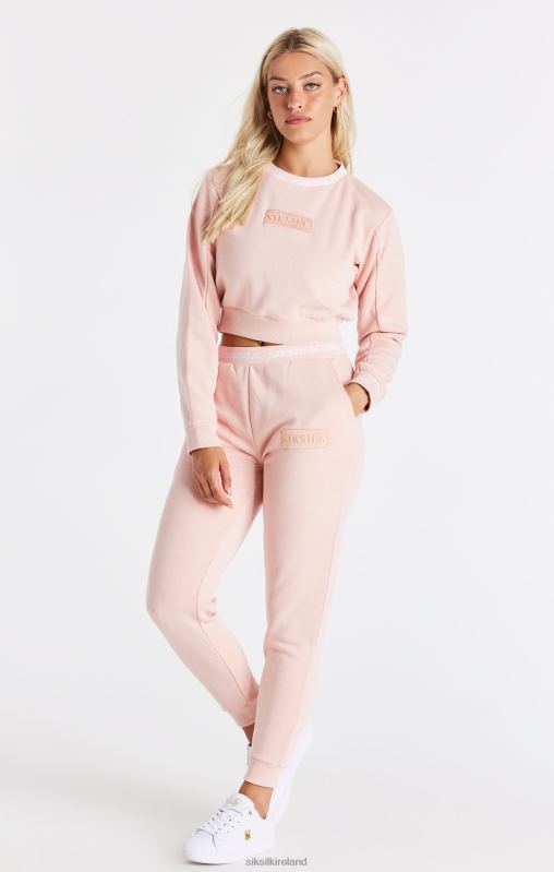 SikSilk Women Pink Crop Sweat XTFJ91 Apparel