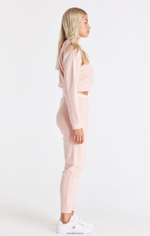 SikSilk Women Pink Crop Sweat XTFJ91 Apparel