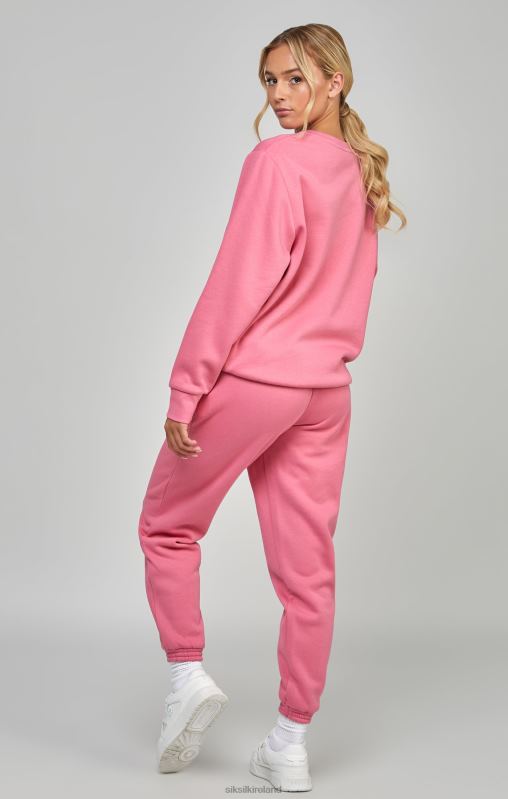 SikSilk Women Pink Essential Sweatshirt XTFJ103 Apparel