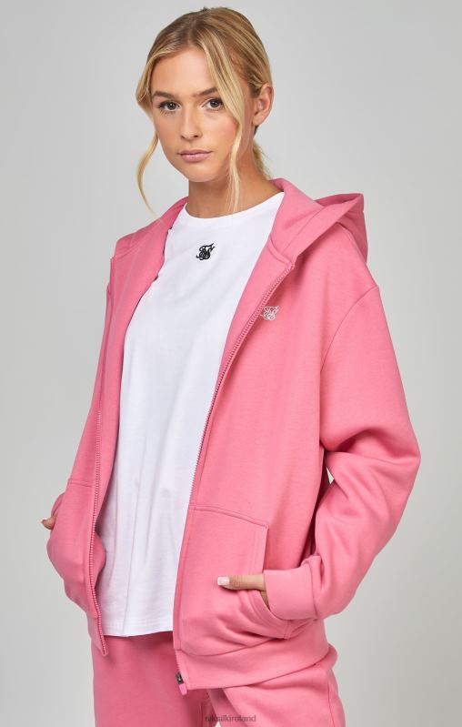 SikSilk Women Pink Essential Zip Thru XTFJ102 Apparel