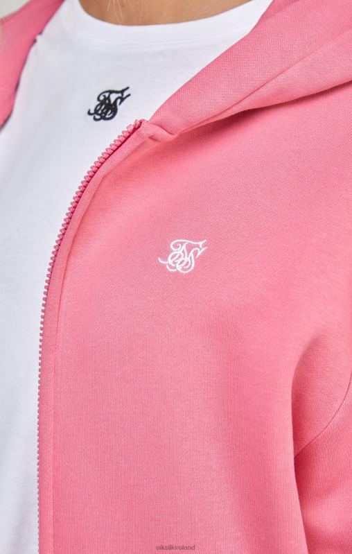 SikSilk Women Pink Essential Zip Thru XTFJ102 Apparel