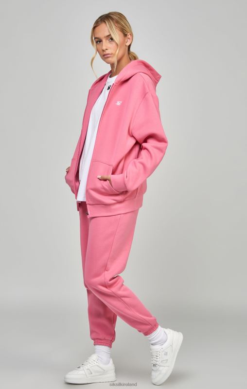 SikSilk Women Pink Essential Zip Thru XTFJ102 Apparel