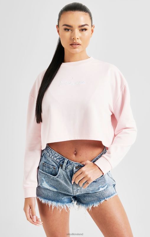 SikSilk Women Pink Signature Sweatshirt XTFJ83 Apparel