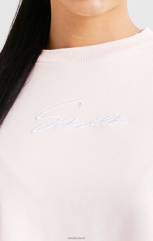 SikSilk Women Pink Signature Sweatshirt XTFJ83 Apparel