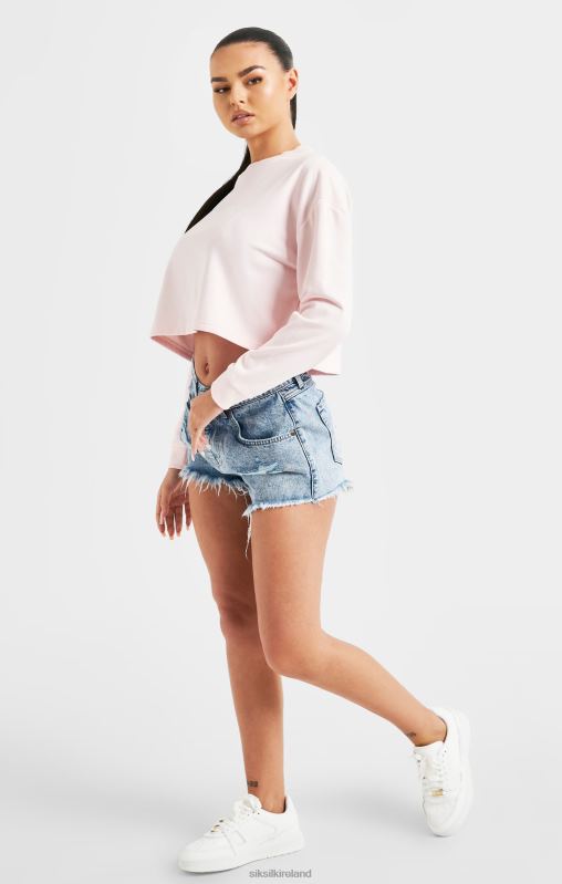 SikSilk Women Pink Signature Sweatshirt XTFJ83 Apparel