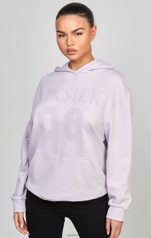 SikSilk Women Purple Oversized 89 Hoodie XTFJ115 Apparel