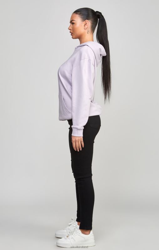 SikSilk Women Purple Oversized 89 Hoodie XTFJ115 Apparel