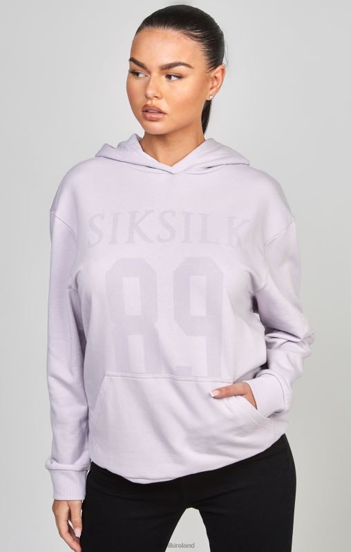 SikSilk Women Purple Oversized 89 Hoodie XTFJ115 Apparel