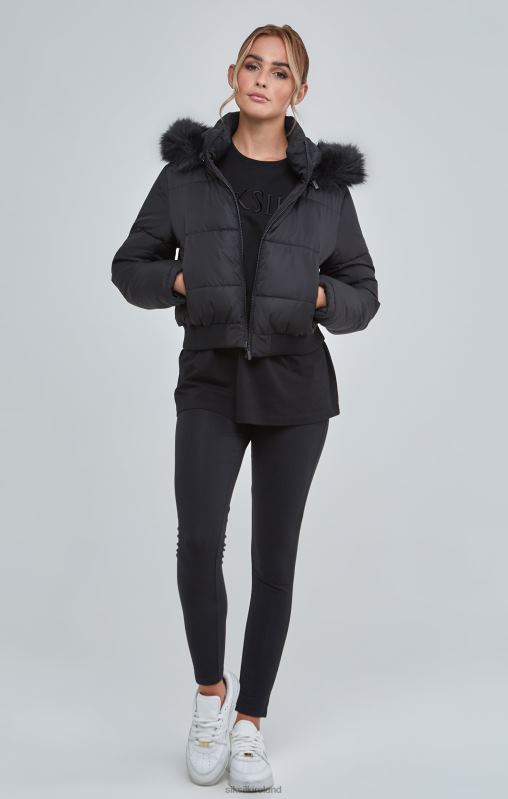 SikSilk Women Black Cropped Parka XTFJ127 Apparel