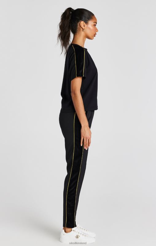 SikSilk Women Black T-Shirt XTFJ49 Apparel