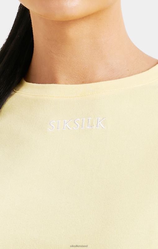 SikSilk Women Lemon Repeat Logo T-Shirt XTFJ70 Apparel