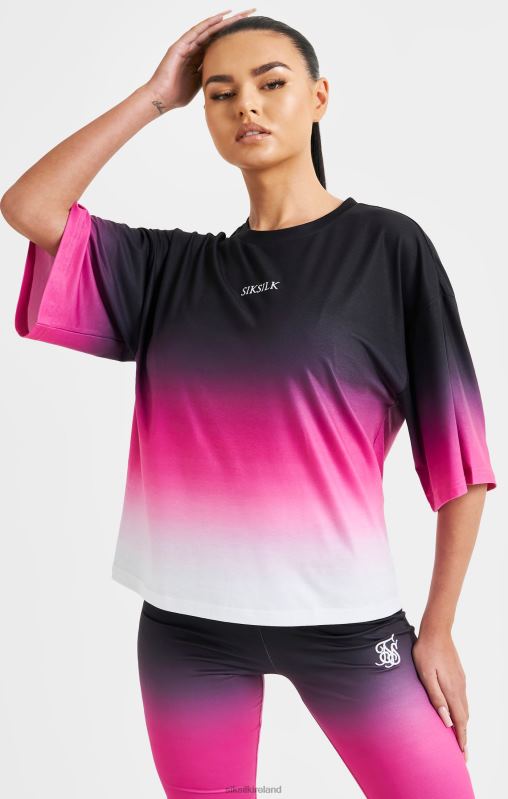 SikSilk Women Pink Fade T-Shirt XTFJ56 Apparel
