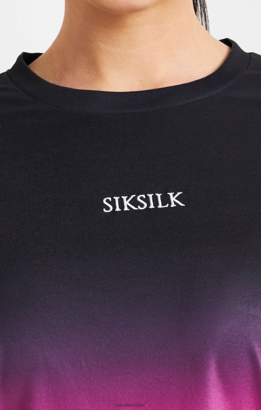 SikSilk Women Pink Fade T-Shirt XTFJ56 Apparel