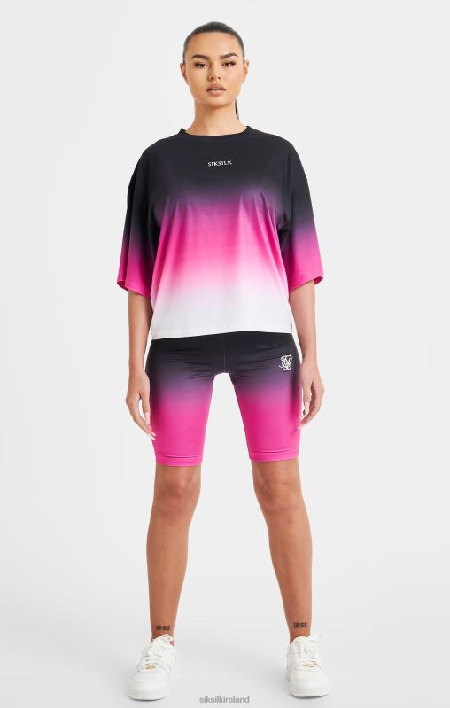 SikSilk Women Pink Fade T-Shirt XTFJ56 Apparel