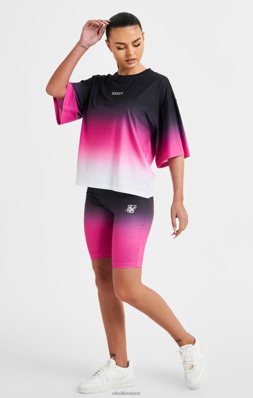 SikSilk Women Pink Fade T-Shirt XTFJ56 Apparel