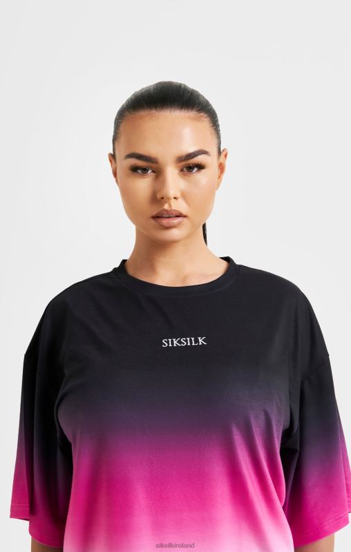 SikSilk Women Pink Fade T-Shirt XTFJ56 Apparel