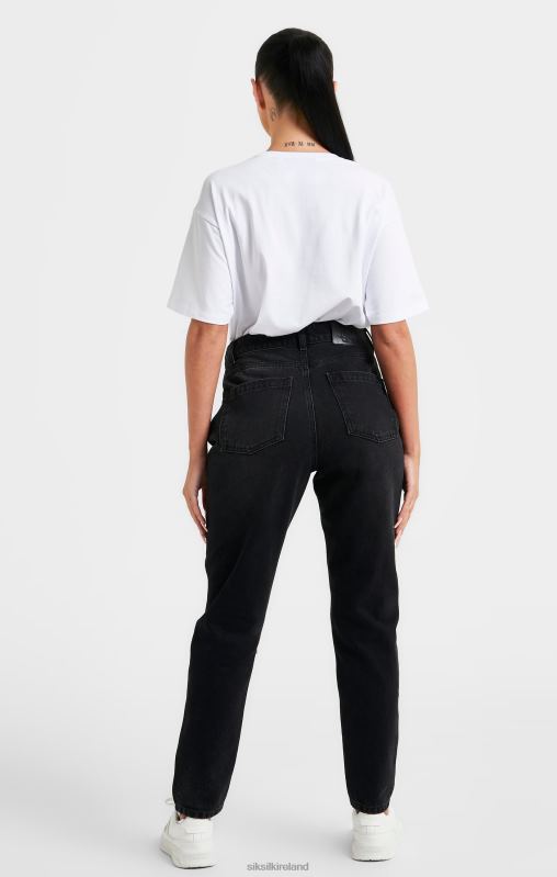 SikSilk Women White Embroidered Boyfriend T-Shirt XTFJ69 Apparel