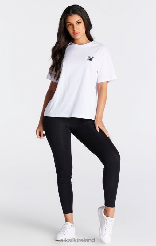 SikSilk Women White Essential Boyfriend T-Shirt XTFJ27 Apparel