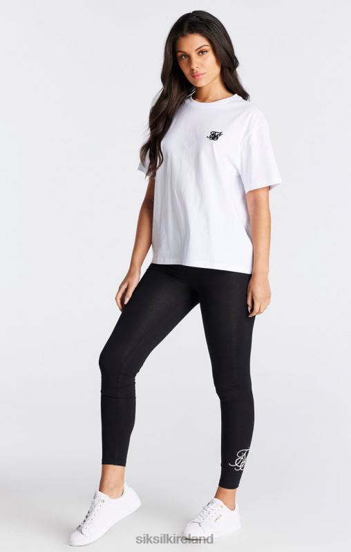 SikSilk Women White Essential Boyfriend T-Shirt XTFJ27 Apparel