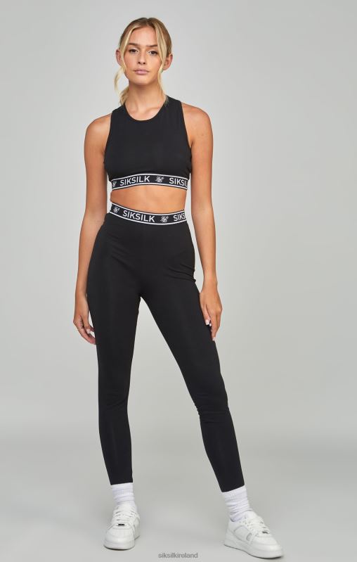 SikSilk Women Black Essential Tape Bralette XTFJ31 Apparel