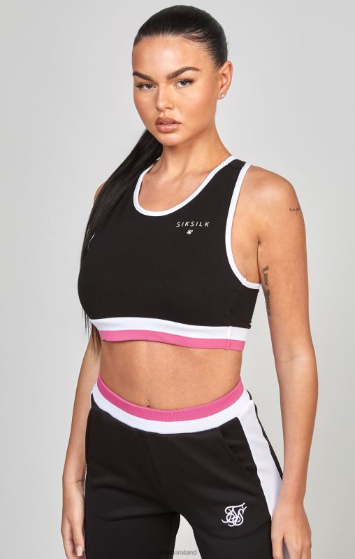 SikSilk Women Black Retro Bralette XTFJ205 Apparel