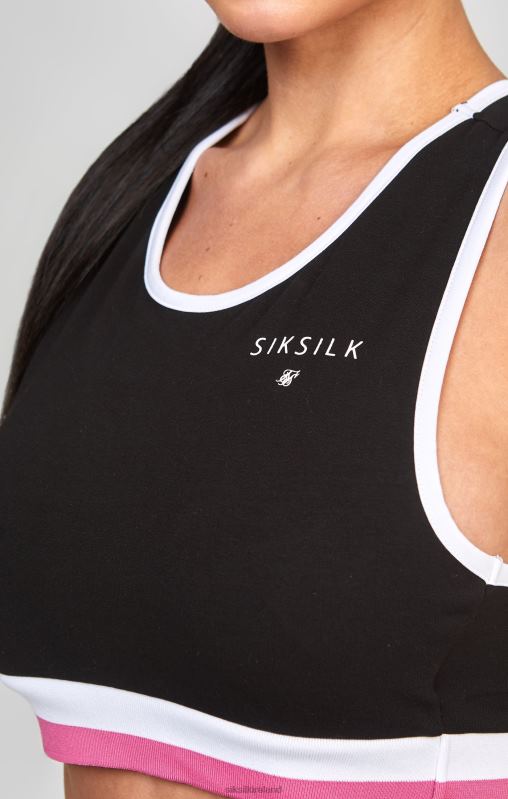 SikSilk Women Black Retro Bralette XTFJ205 Apparel