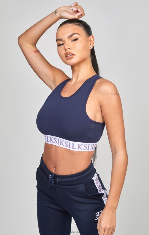 SikSilk Women Navy Tape Bralette XTFJ54 Apparel