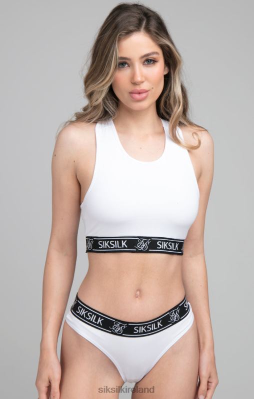 SikSilk Women White Racerback Bralette XTFJ223 Apparel
