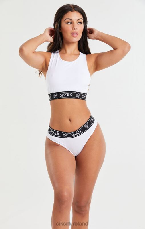 SikSilk Women White Racerback Bralette XTFJ223 Apparel