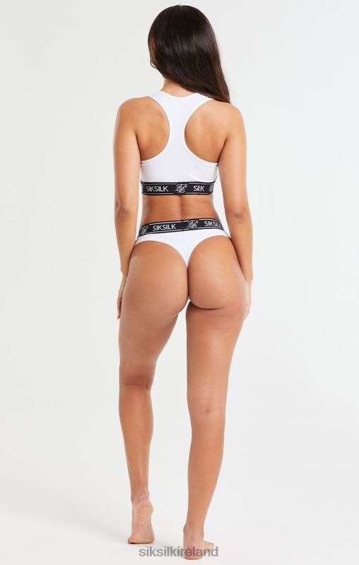 SikSilk Women White Racerback Bralette XTFJ223 Apparel