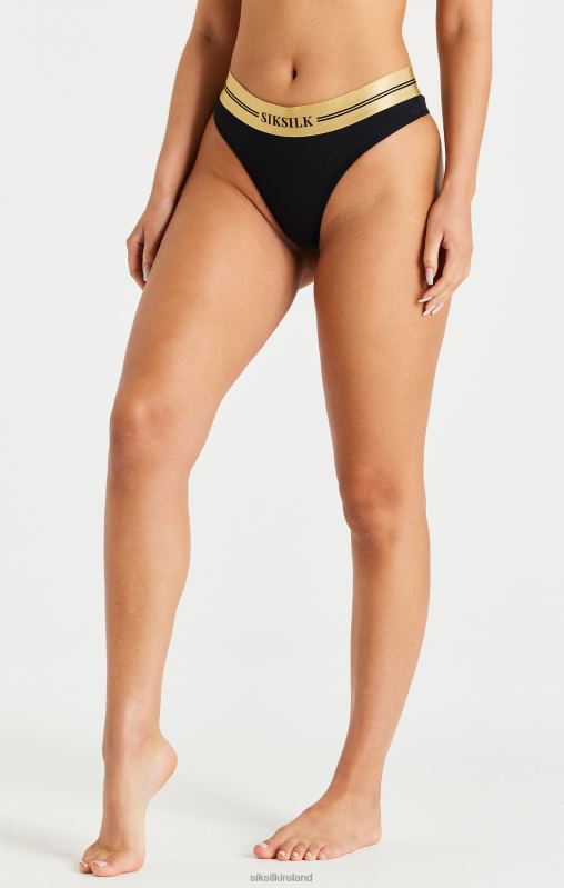 SikSilk Women Black, White And Grey Pack Of 3 Thong XTFJ210 Apparel